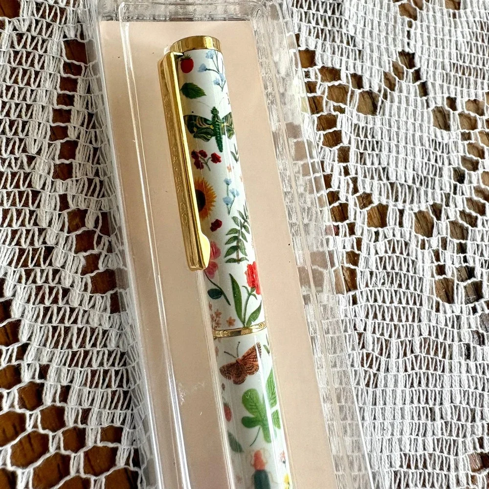 Rifle Paper Co. Botanical Butterfly Rollerball Pen Black Ink 0.5mm PEN011 New
